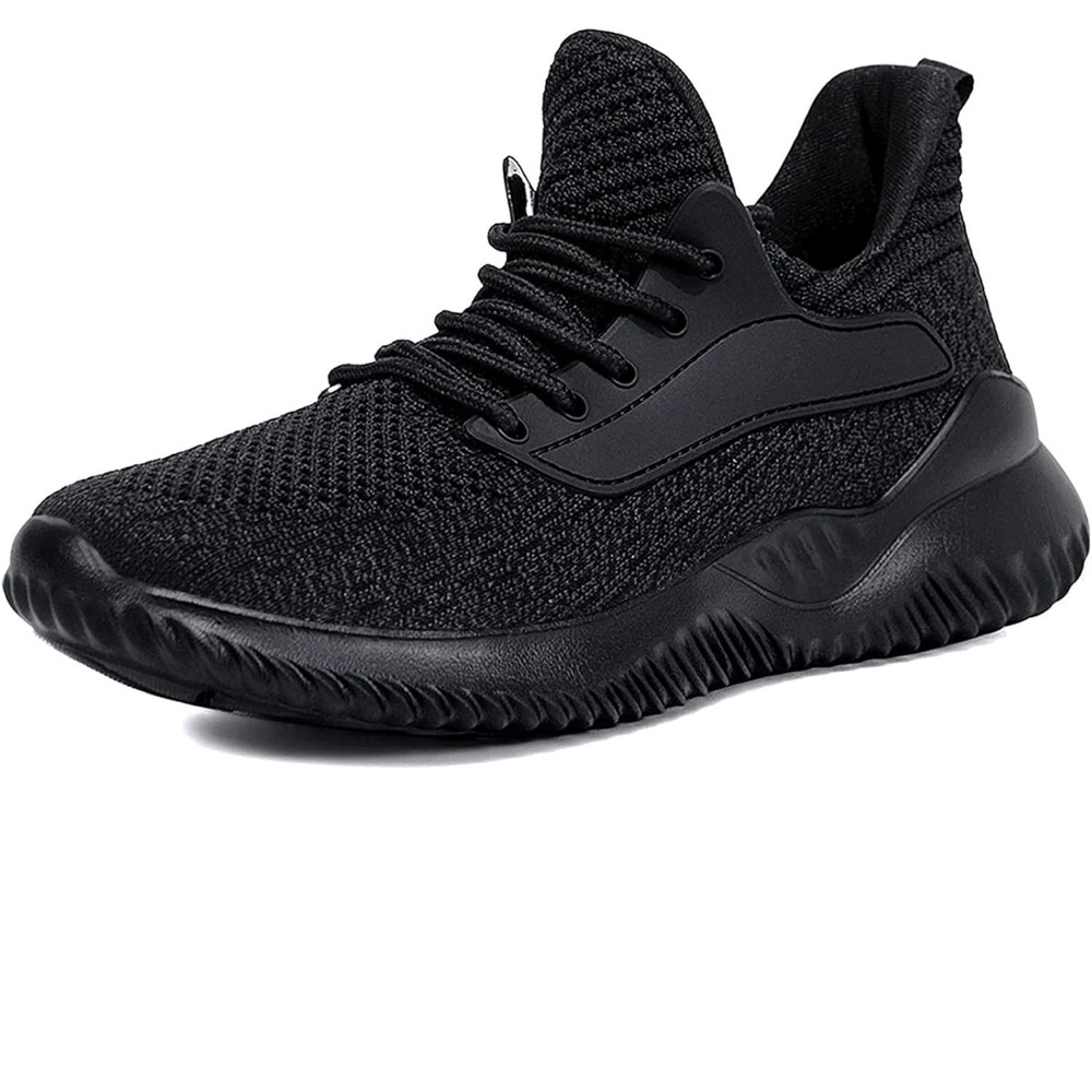 Lightweight Women’s Knit Sneakers - walking shoes size 9.5 Black